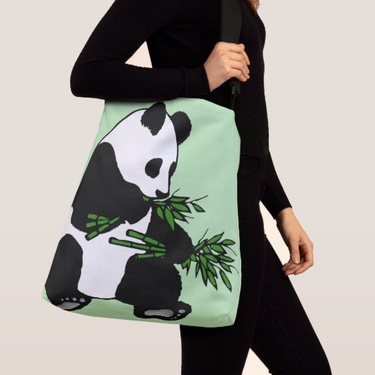 Sac Ajustable Panda géant vert (De près)