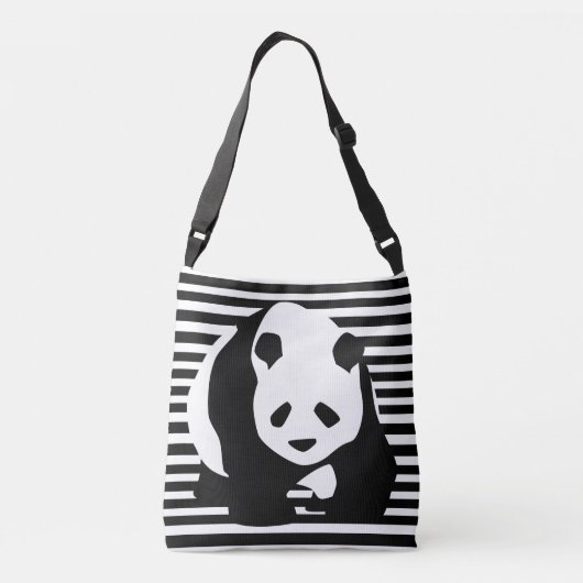 Sac Ajustable Panda noir et blanc et rayures (Dos)