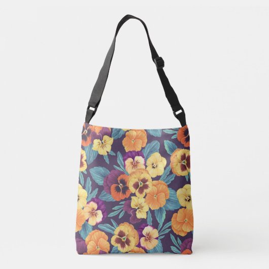 Sac Ajustable Pansies sur violet de prune (Dos)