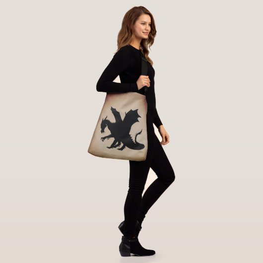 Sac Ajustable Papier ancien Dragon noir (Sur le modèle)