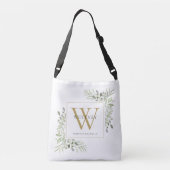 Sac Ajustable Papier Peint à l'Aquarelle Monogramme Doré (Dos)