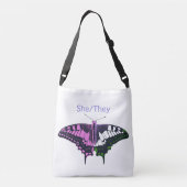 Sac Ajustable Papillon à queue noire non binaire (Dos)