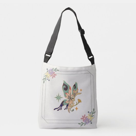 Sac Ajustable Papillon Floral Enchanté (Devant)