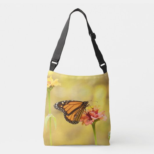 Sac Ajustable Papillon Monarque sur Zinnia (Devant)