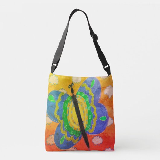 Sac Ajustable Papillon psychédélique Art Abstrait (Dos)