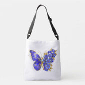 Sac Ajustable Papillon saphir à fleurs (Dos)