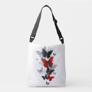 Sac Ajustable Papillons noirs et rouges volants