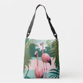 Sac Ajustable Paradis du Flamant rose tropical (Dos)