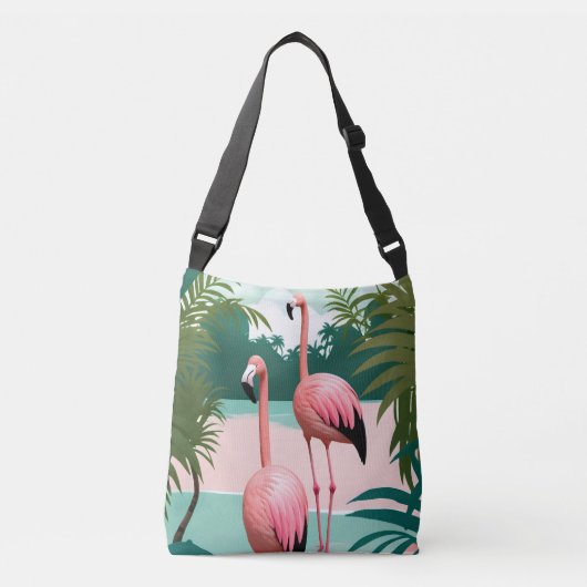 Sac Ajustable Paradis du Flamant rose tropical (Devant)