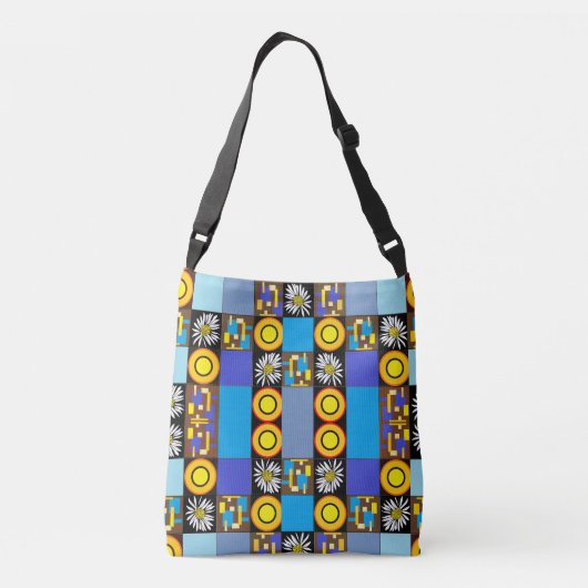 Sac Ajustable Parcelle en patchwork Mazipoodles 3 bleu (Dos)