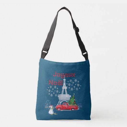 Sac Ajustable Paris Tour Eiffel Arbre de Noël Camion Rouge Joyeu (Devant)