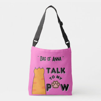 Sac Ajustable Parlez à mon Paw en rose chaud Personnalisé