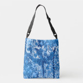 Sac Ajustable Parrot dans un cadre de jungle, Indigo bleu et bla (Dos)