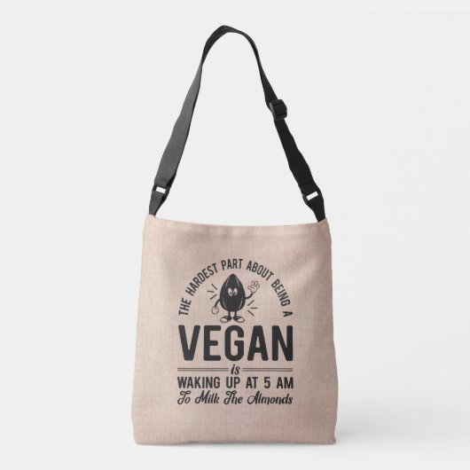 Sac Ajustable Partie la plus dure Vegan, Lait les amandes, Vegan (Dos)