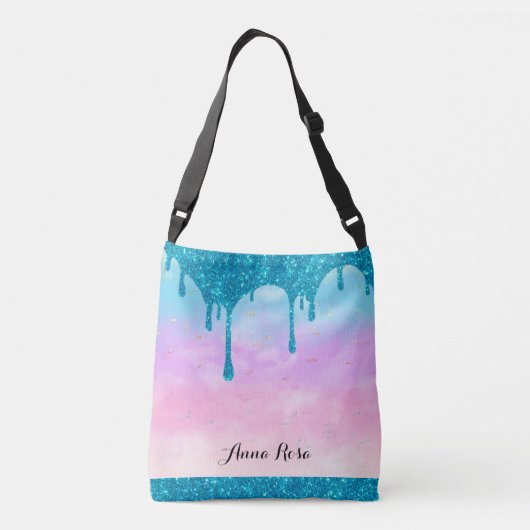 Sac Ajustable *~* Parties scintillant à goutte turquoise Pastel (Dos)