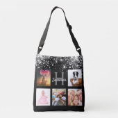 Sac Ajustable Parties scintillant en argent noir photo collage n (Dos)