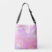 Sac Ajustable Parties scintillant en marbre rose violet or (Dos)