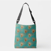 Sac Ajustable Parties scintillant Peacock Feathers Motif (Devant)