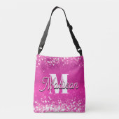 Sac Ajustable Parties scintillant rose chaud Bokeh Monogramme (Dos)