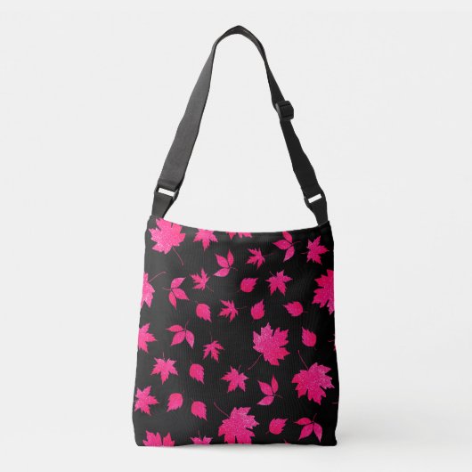Sac Ajustable Parties scintillant rose chic moderne Feuille Moti (Devant)