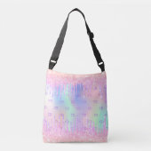 Sac Ajustable Parties scintillant rose goutte holographique mono (Devant)