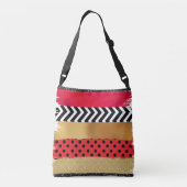 Sac Ajustable Parties scintillant rouge Noir Brush Stroke Monogr (Dos)