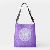 Sac Ajustable Parties scintillant Unicorne rose violet personnal (Dos)
