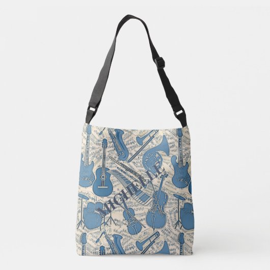 Sac Ajustable Partition Musique et instruments Blue/Ivory ID481 (Dos)