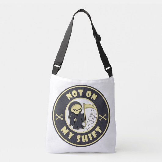 Sac Ajustable Pas sur mon poste Grim Reaper Citation d'Halloween (Devant)