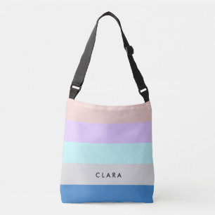Sac Ajustable pastel peach mauve menthe gris bleu bloc de couleu