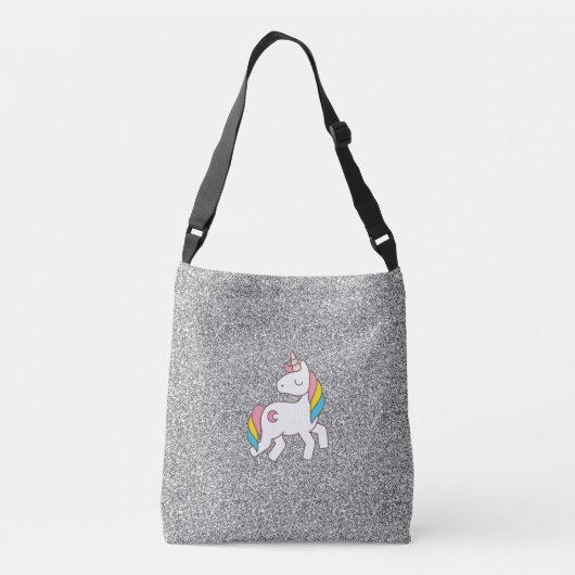Sac Ajustable Pastel Silver Parties scintillant Unicorne (Dos)
