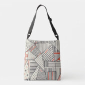 Sac Ajustable Patchwork rétro : Conception géométrique Abstraite (Dos)