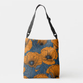 Sac Ajustable Pavot orange sur bleu foncé (Dos)