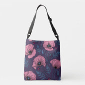 Sac Ajustable Pavot rose sur violet foncé (Dos)