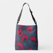 Sac Ajustable Pavot rouge et coccinelle bleu foncé (Dos)