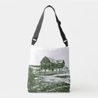 Paysage rural maison de ferme de style coupe
