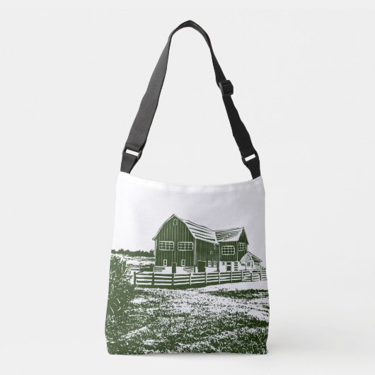 Sac Ajustable Paysage rural maison de ferme de style coupe (Devant)