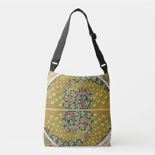 Sac Ajustable Peacock Art Nouveau Style rond design complexe (Devant)