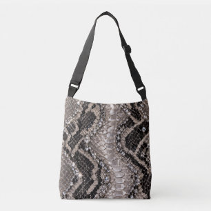 Sac Ajustable Peau de serpent cristal argent Luxe