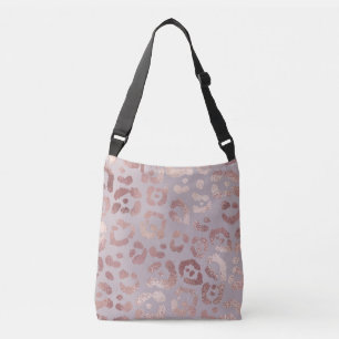Sac Ajustable Peau léopard : élégance or rose.