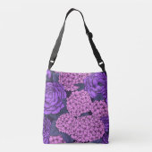 Sac Ajustable Peine et hydrangée en rose et violet (Dos)