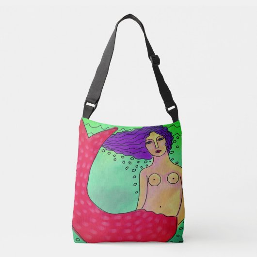Sac Ajustable Peinture Abstraite couleur de sirène (Devant)