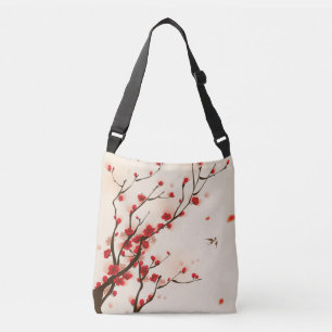 Sac Ajustable Peinture asiatique de style, fleur de prune au