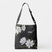 Sac Ajustable Peinture botanique de fleurs de cosmos blanches à (Dos)