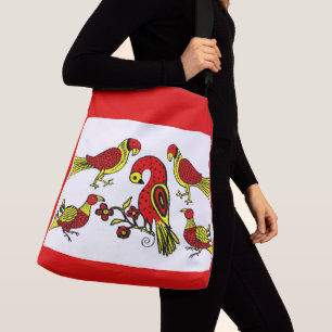 Sac Ajustable Pennsylvanie Allemagne art folklorique oiseaux imp