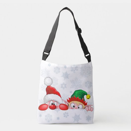 Sac Ajustable Père Noël et Elf Cute et drôle Caractères Pékin (Devant)