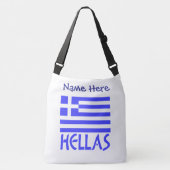 Sac Ajustable Personnalisation du drapeau grec Hellas bleu (Devant)