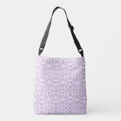 Sac Ajustable Personnalisé élégant floral violet gris violet (Dos)