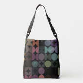 Sac Ajustable Personnalisé Turquoise bleu Brown noir rétro Motif (Dos)