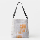 Sac Ajustable Personnaliser abstrait blanc gris orange (Dos)